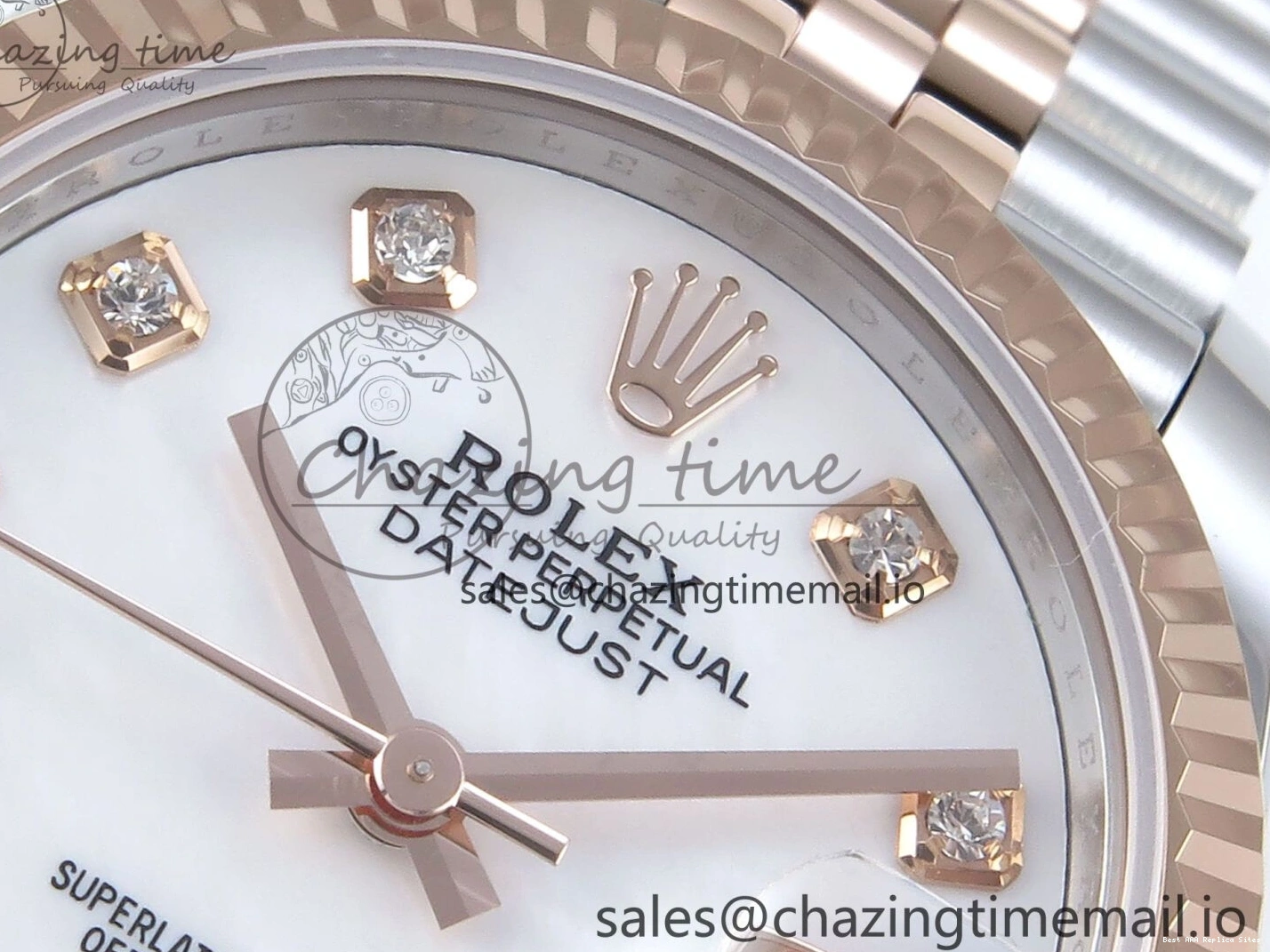 Good Copy Rolex Watches Diamonds QuickDry Best White on 1:1 SS 31 Bracelet MOP 904L Jubilee DateJust ETA Steel ARF 278271 Dial RG 517 Edition 0122